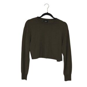 Monrow Olive Green Crop Top
